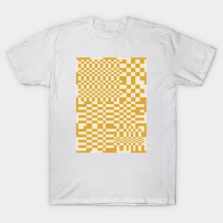 Checkerboard Pattern - Yellow T-Shirt